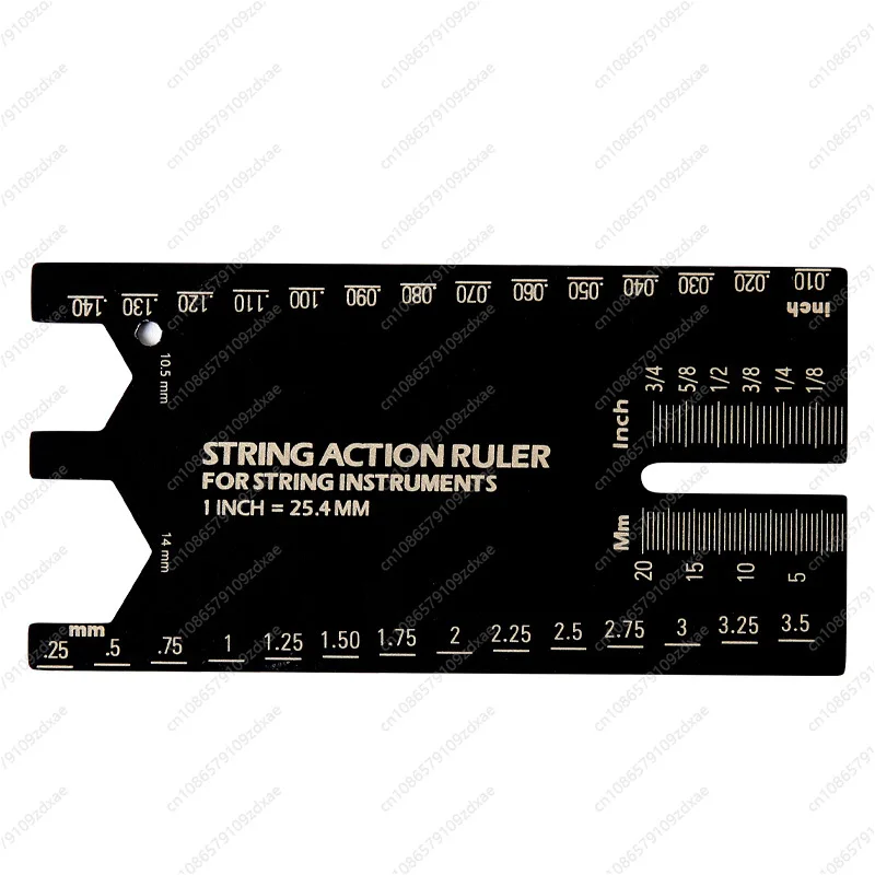 String distance measuring ruler for bass guitar