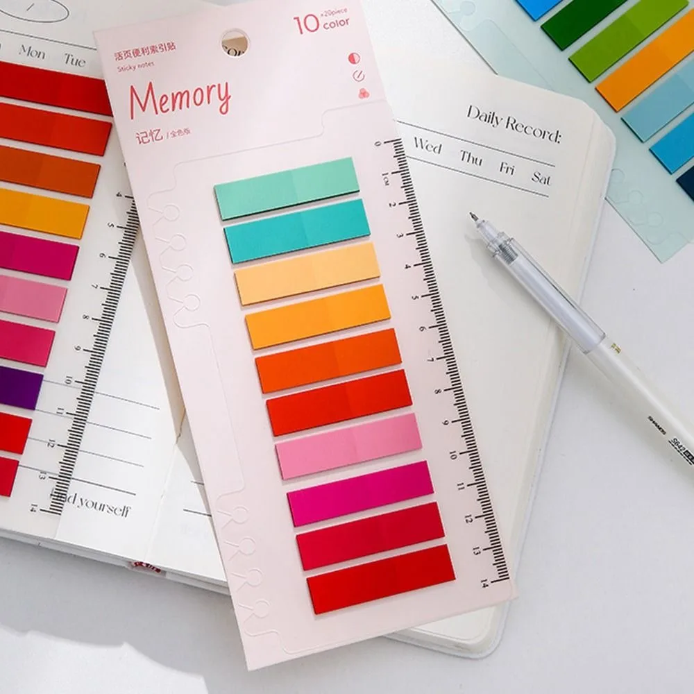 High Quality 4Bag Colorful Novelty Label Bookmark Office Supplies Key Points Paster Sticker Sticky Notes Memo Pad Index Flags