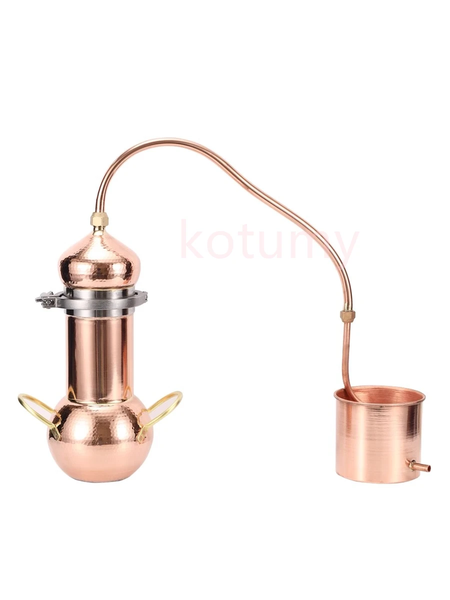 آلة تقطير الزهور الهيدروسول النحاسية معدات التقطير المنزلية آلة هيدروسول آلة تقطير الروح المقطرة #4