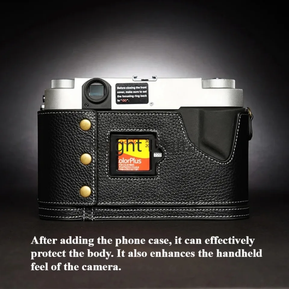 Camera Bag Base shell Cowhide Genuine Leather Protective Case For