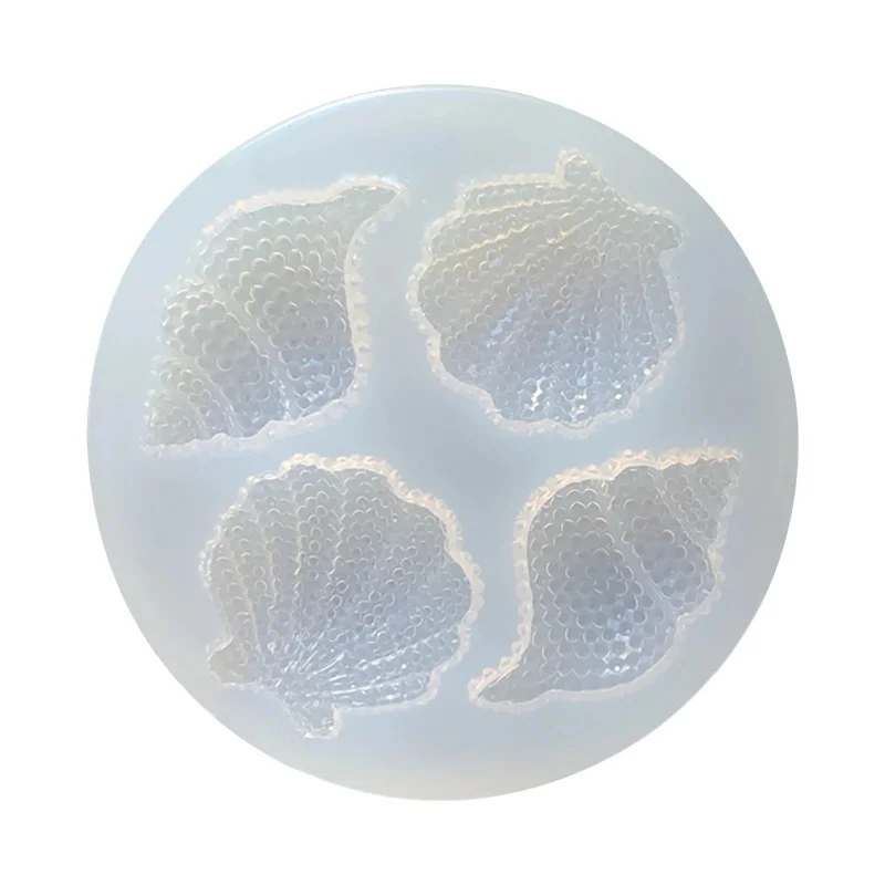 Facettenreiche Shell Conch Spiegel Epoxy Silikon Schleif Simulation Shell Handwerk Dekoration Form Schokolade Kuchen Backen Werkzeug