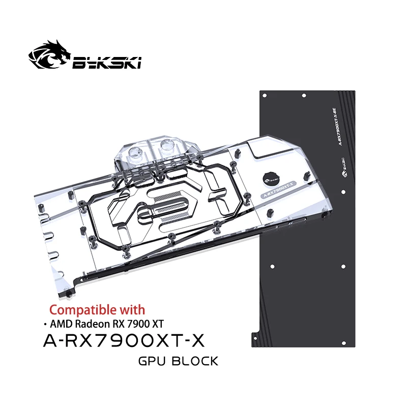 Bykski GPU Block for AMD Radeon RX7900XT Reference Edition Video Card Water Cooling / Full Cover / Copper Radiator A-RX7900XT-X