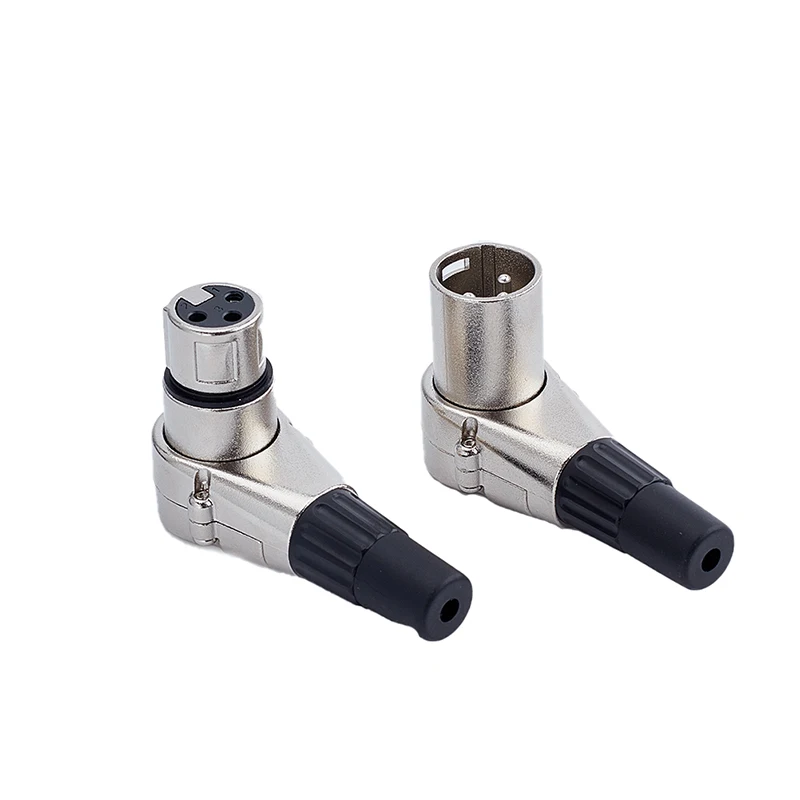 

3Pin Right Angle XLR Connector Male Female Micphone Plug Audio Cable Connector