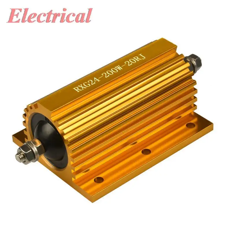 1pc Aluminum Housed Resistor Gold Tone ± 5% (J) Resistance Tolerance 10W 25W 30W 50W 75W 100W 150W 200W 300W 500W Power Rating