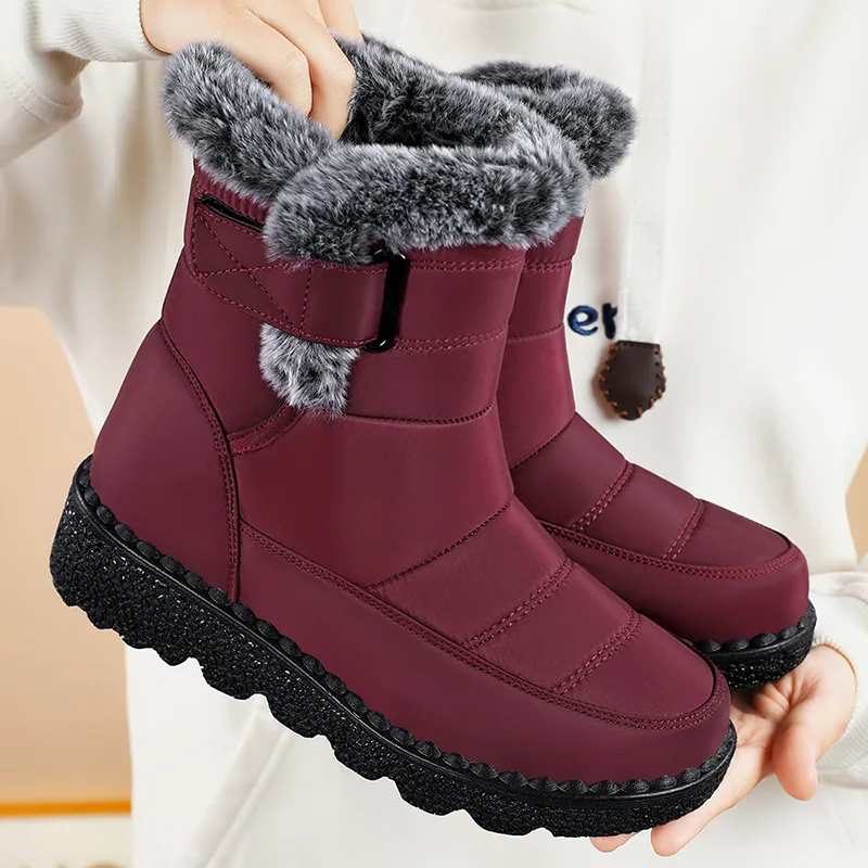 Women’s Winter Casual Non-Slip Flat Shoes Female Soft Lightweight Thickening Plugging Warm Comfortable Shoes For Winter