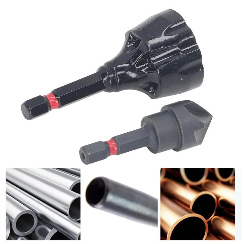 CMHI-Deburring Chamfer Tool Set, 2PCS External Internal Rotary Deburring & Chamfer Tool, External Debur Coverage