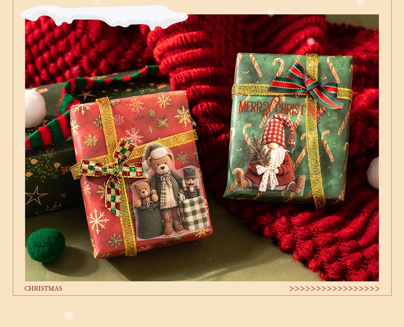 Journal GO 50 Blatt Weihnachts-Stickerbuch Spiralgebunden PET & Washi-Aufkleber für Karten, Scrapbooking, Journale, Planer & Bastelarbeiten – Detail 14
