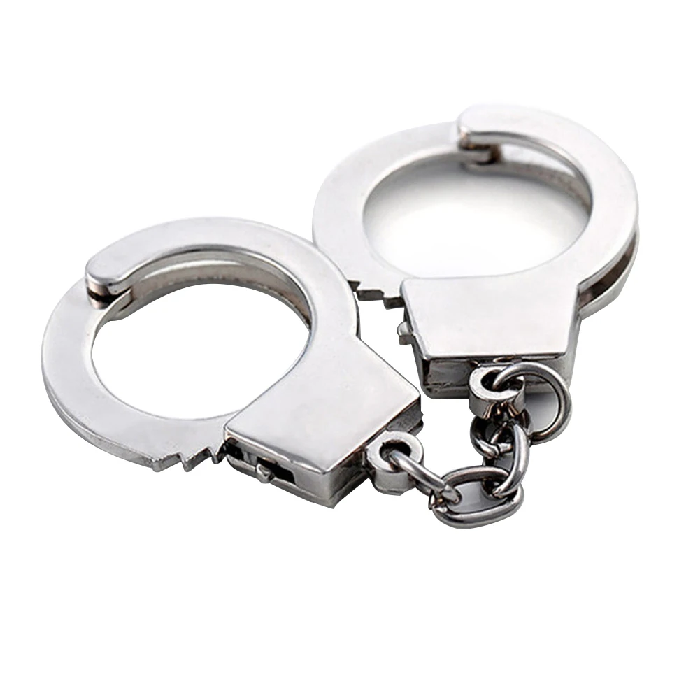 Mini Handcuffs Metal Keychain Novelty Keyring Keychain Accessories Key Chain Rings For Crafts Best Gift For Friend Lover