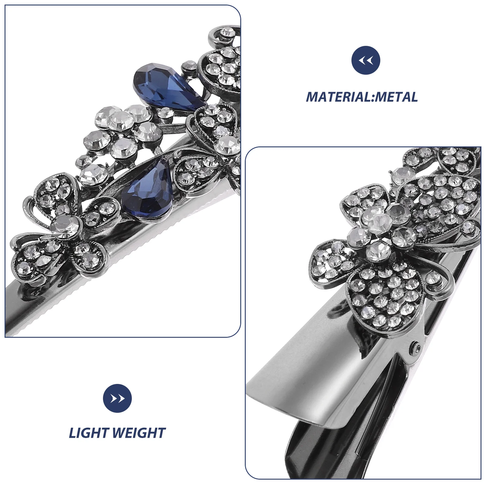 

Large Hairpins Accessories Clips Rhinestone Hairpins For Women Women Hair Clips Purple Color Durable Hair Decorations