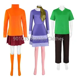 Where Are You Daphne Blake Cosplay Costume Dress Outfits Halloween Carnival Fantasy Suit