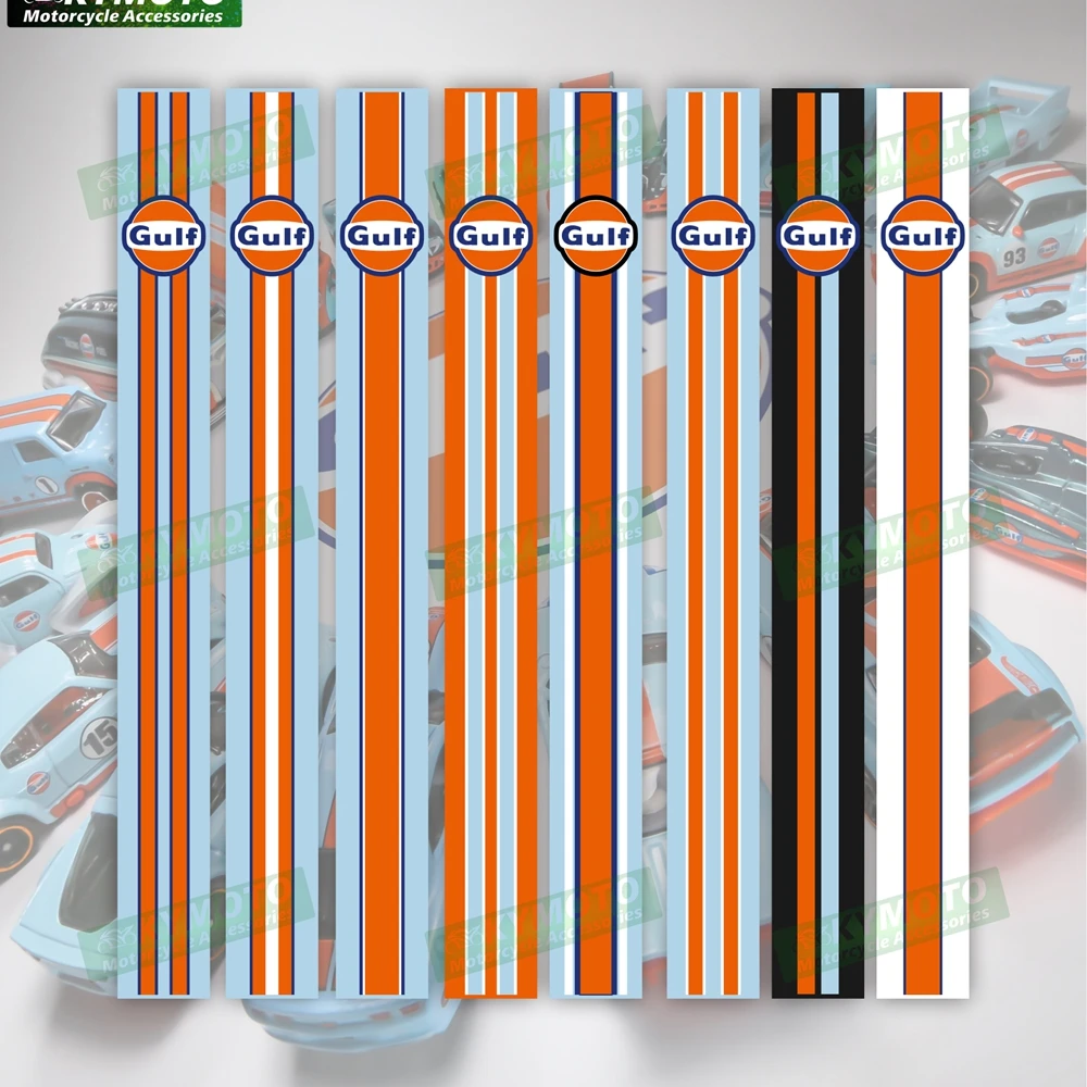 

Motorcycle accessories stickers Rothman fairing shell side panel fuel tank helmet reflective stickers aceite Gulf line