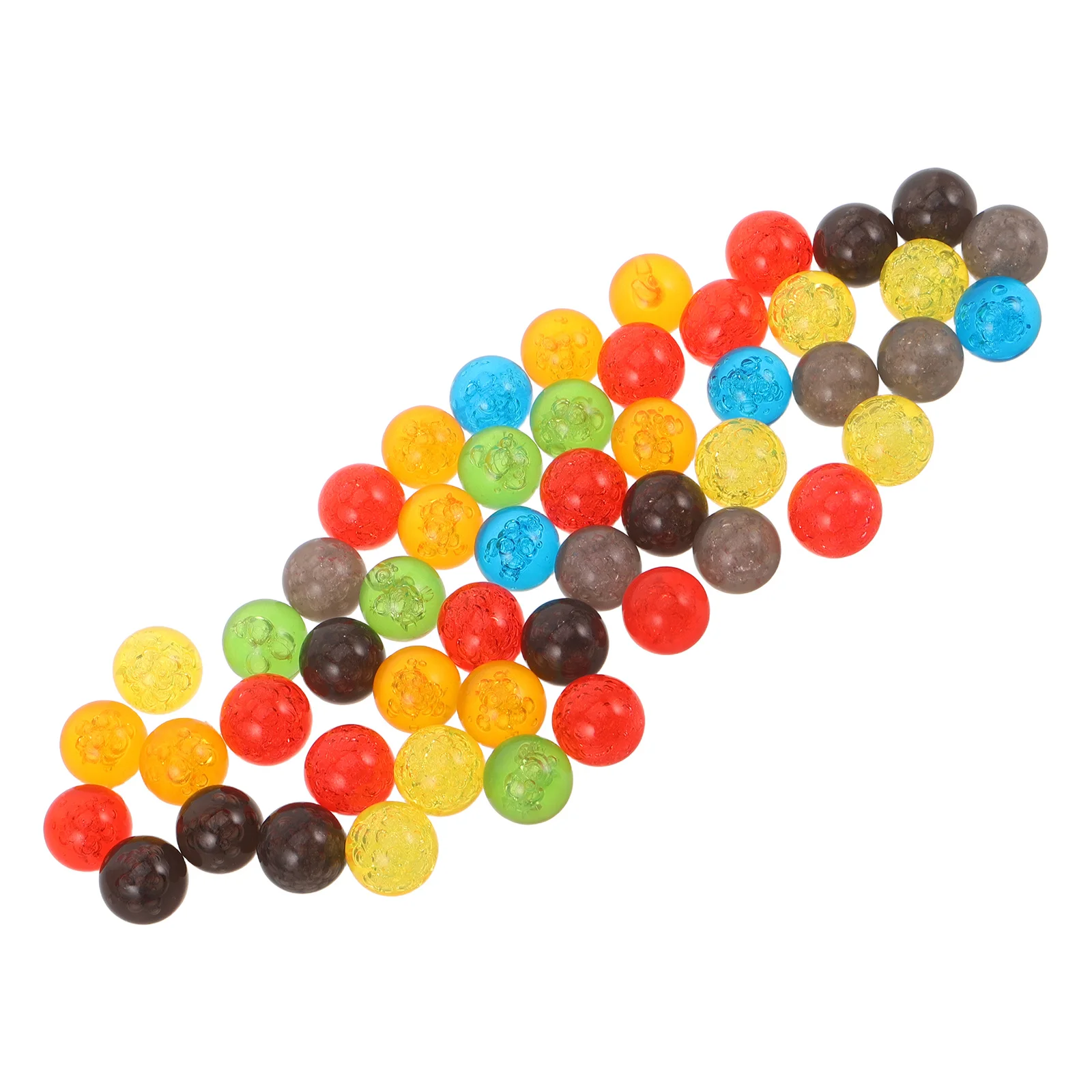 50pcs Bubble Acrylic Marbles 15Mm Colorful Assorted Kids Marble For Games Math Manipulatives Crafts Decorative Play Set Outdoor
