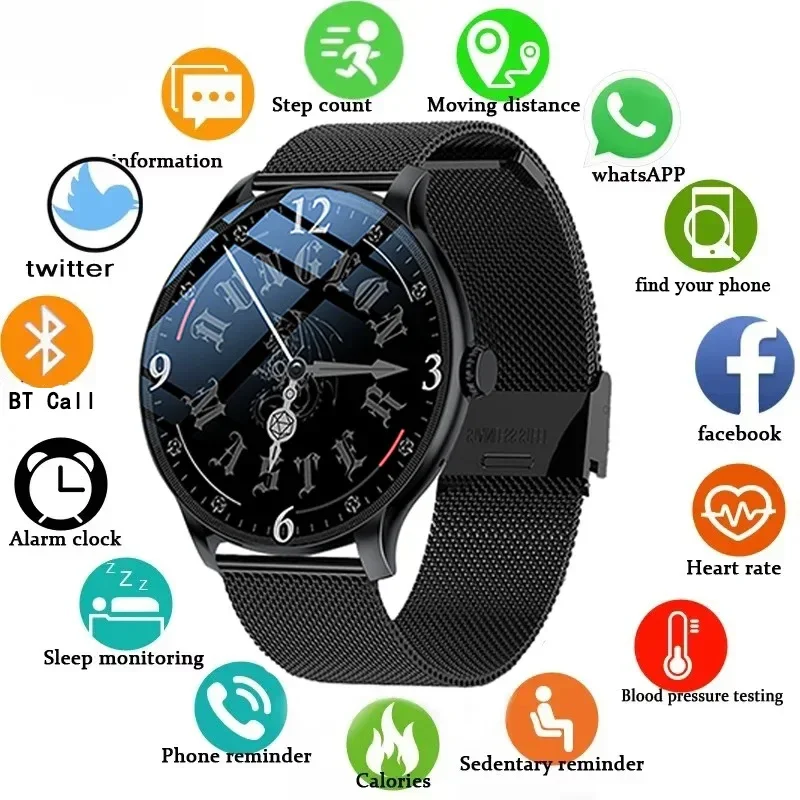 

Electronics Wrist Men Smartwatch BT Call Fitness Tracker Clock Blood Pressure Monitor Sport Smart Watches for Women Andoird 2026