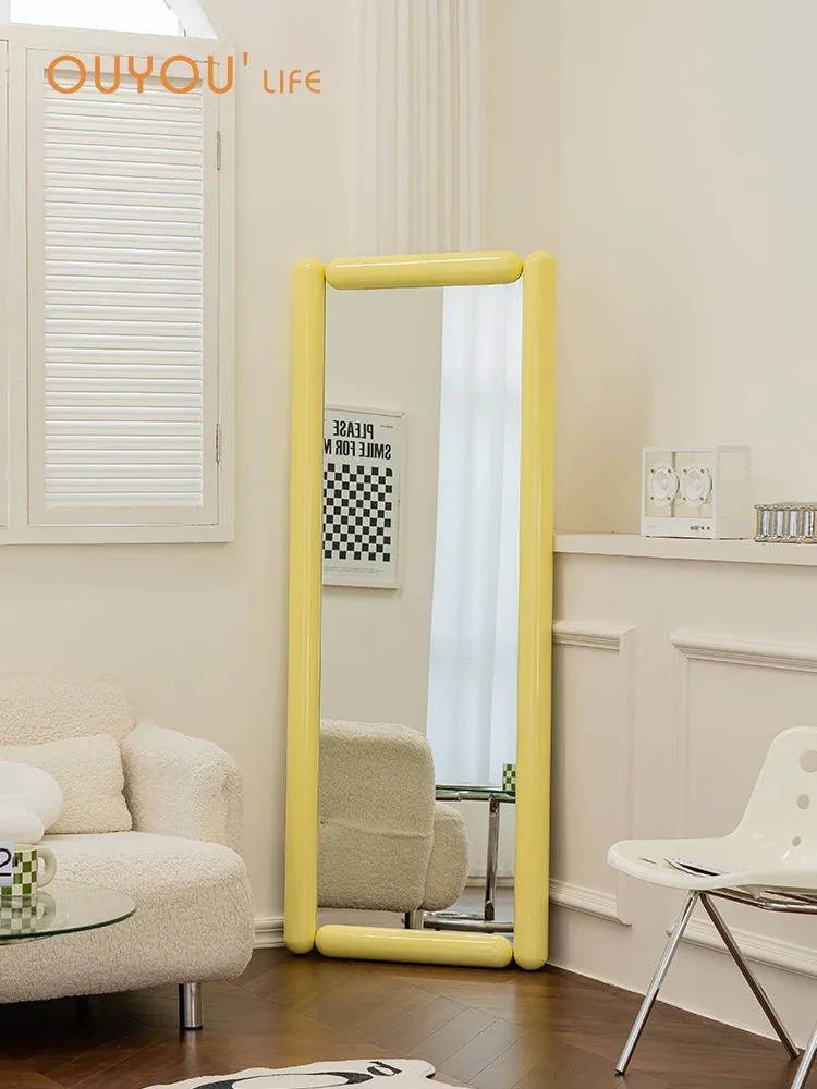 YY Nordic Full Body Mirror Home Ins Style Bedroom Floor Mirror Small Apartment