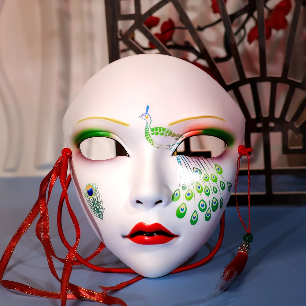 Maskerade-Maske, handbemalte Maske, Vollgesichtsmaske, Halloween-Cosplay-Maske für Frauen und Männer, Cosplay-Mottopartys, Fotografie