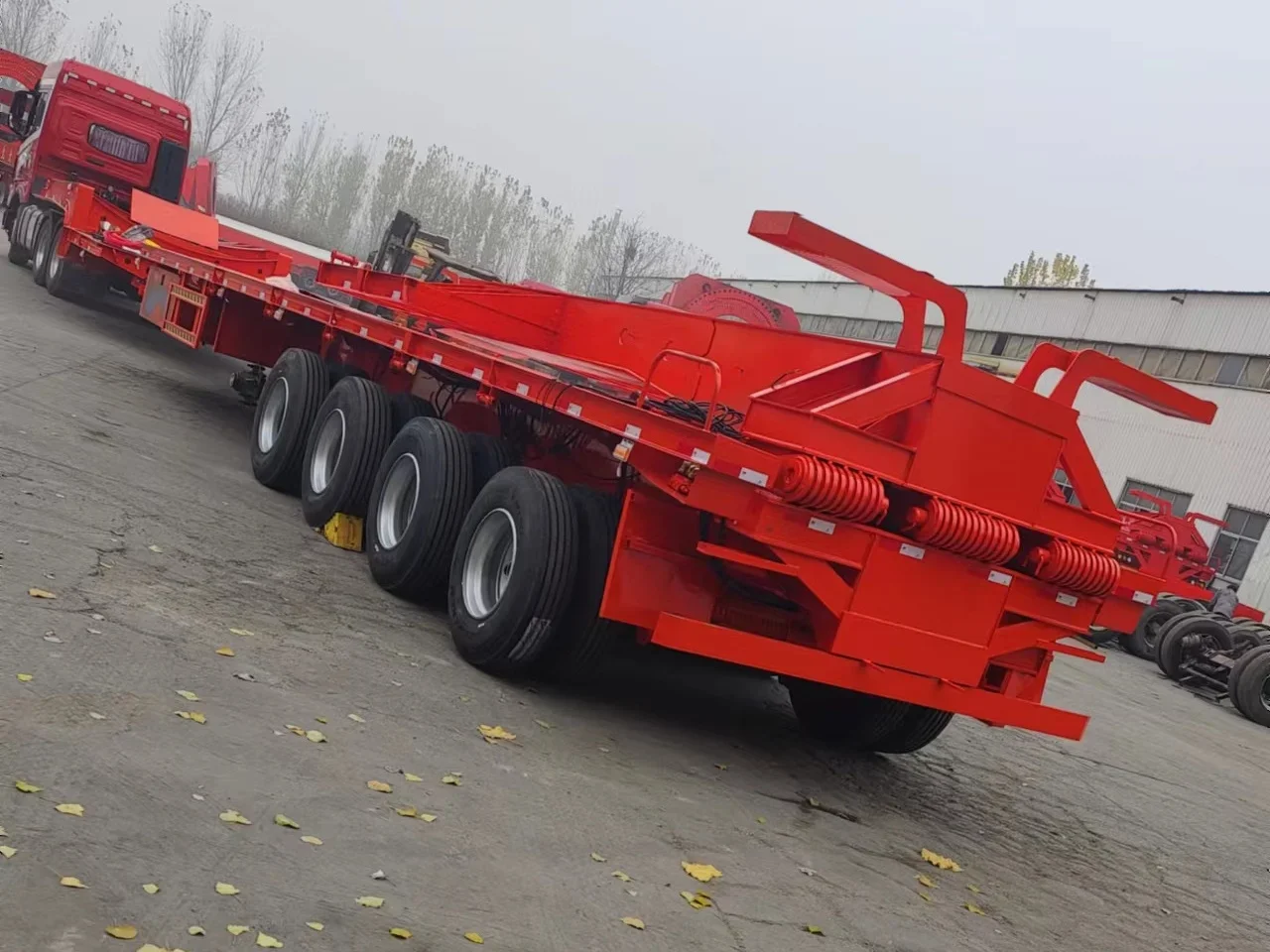 Made In China Wind Power Equipment Wind Blade Mountain Bike Telescopic Low Bed Flatbed Wind Turbine Blade Trailer For Sale