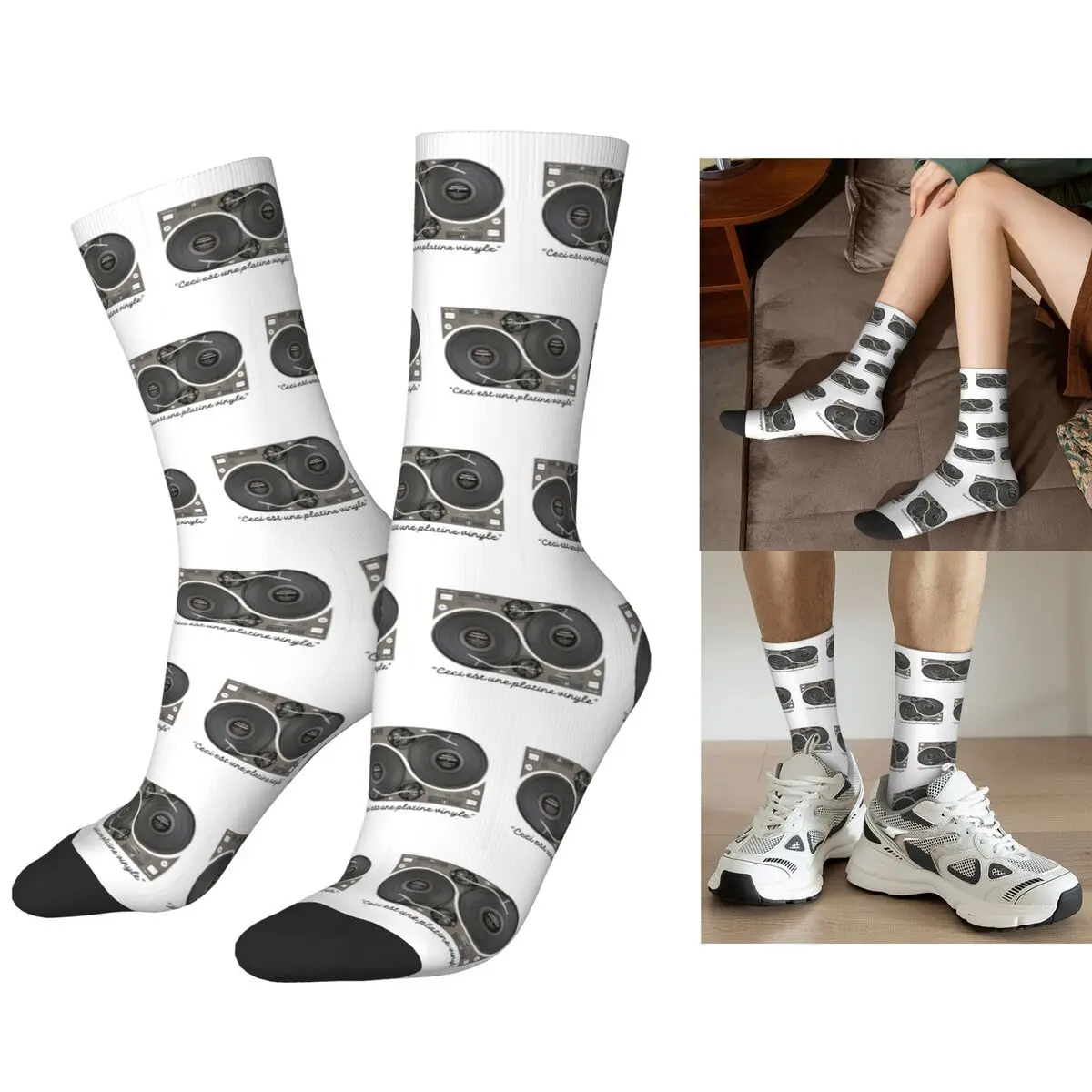 

Turntable SL1200 MK2 Technics DJ De Mix MODEL Electronic Musical Instrument Socks Stockings All Season Long Socks Accessories