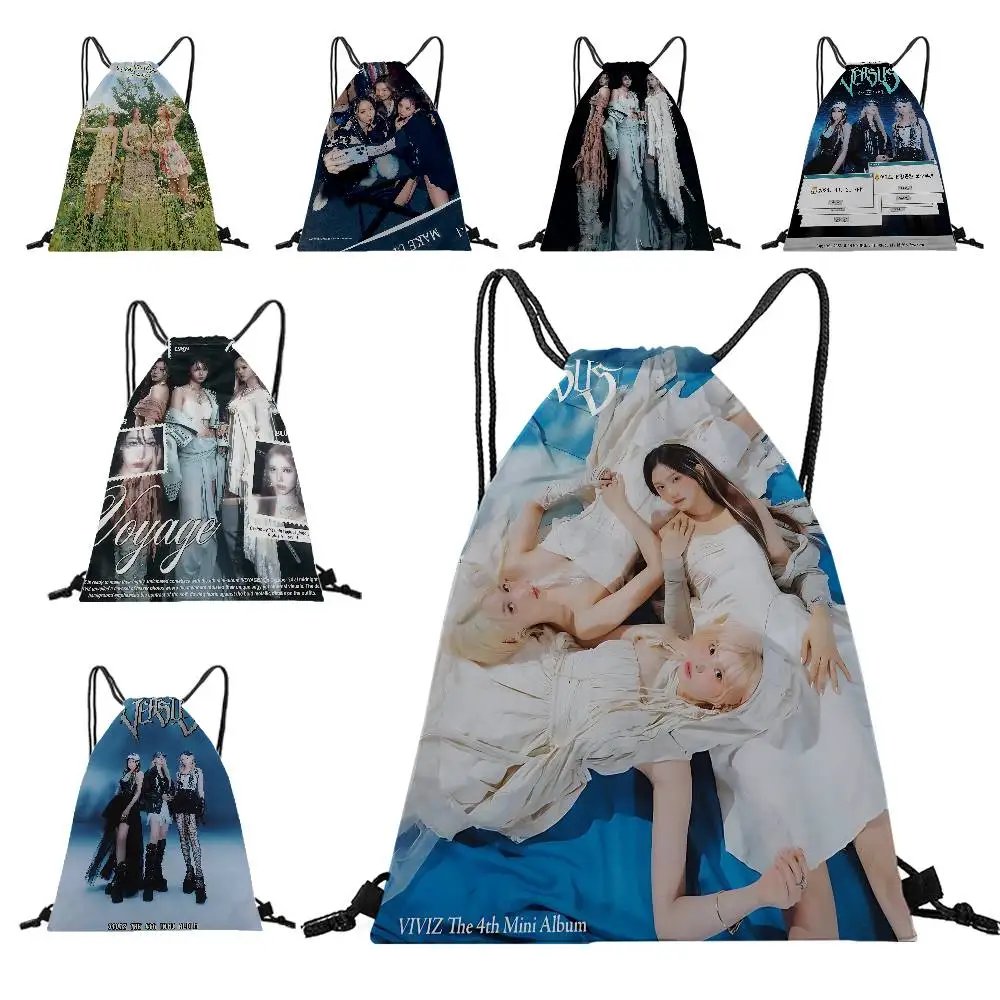 Pop Group VIVIZ Drawstring Backpack For Shoes Rucksack Shoulder Bags Gym Bag