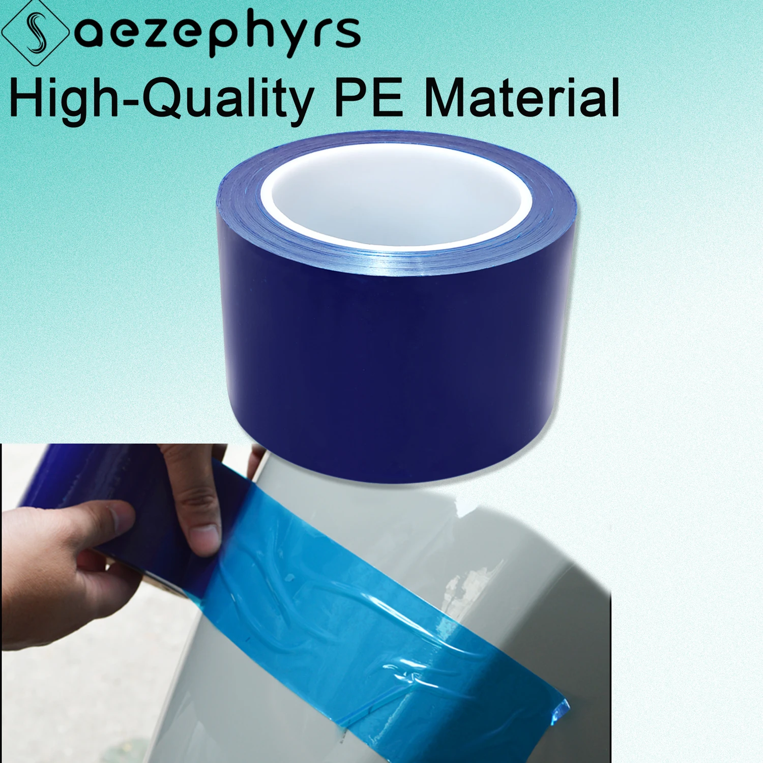 

Blue PE Self Adhesive Surface Protective Scratch Film Roll No Residue Removable for Motorcycle Installations Glass Metal Plastic