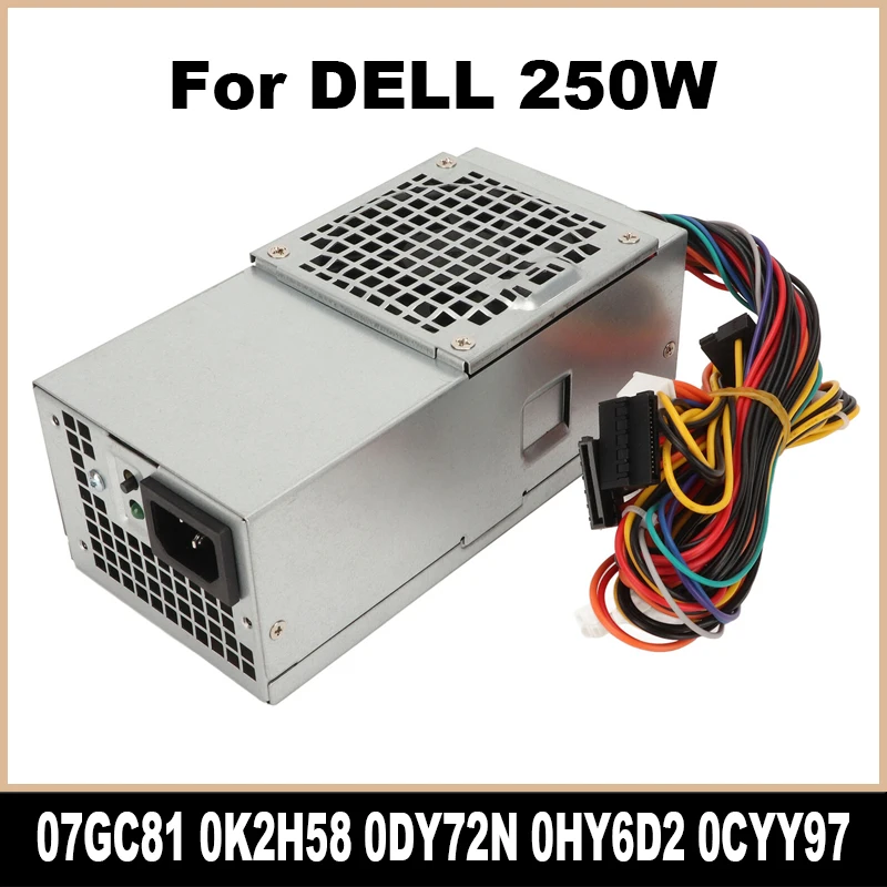 Fuente de alimentación de 250W para Dell OPTIPLEX 390 790 990 3010 7010 9010 DT para VOSTRO 580S 260S 620S V3800 V3900 07GC81 0DY72N 0K2H58