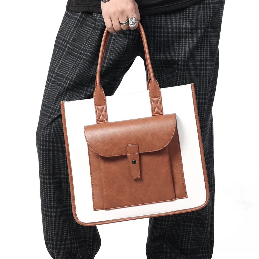 Nieuwe collectie Business Casual schoudertas 2024, handtas met grote capaciteit, aktetas voor mannen en vrouwen