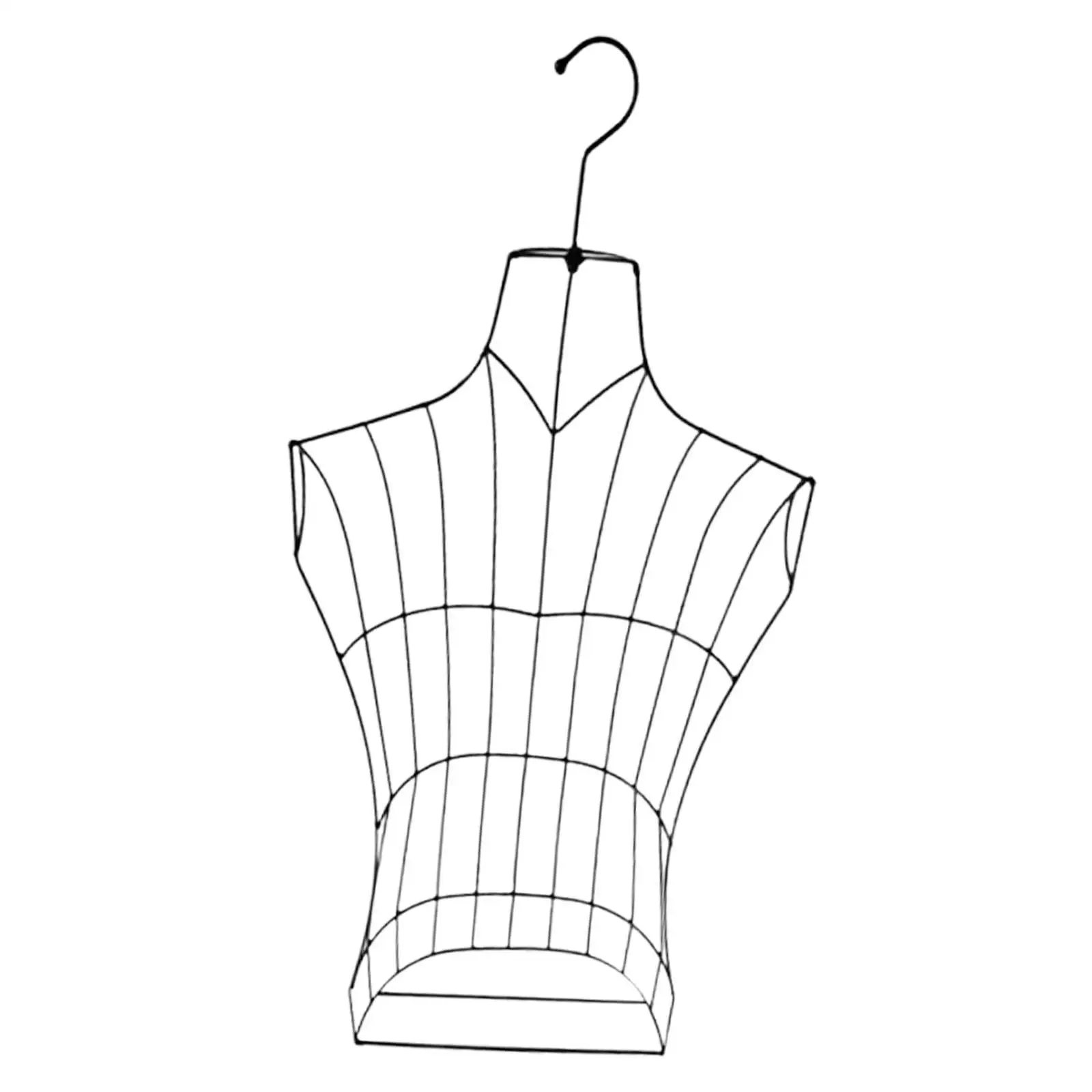 Hanging Half Body Iron Torso Mannequin Space Efficient Dress Form Professional Display for Retail Store
