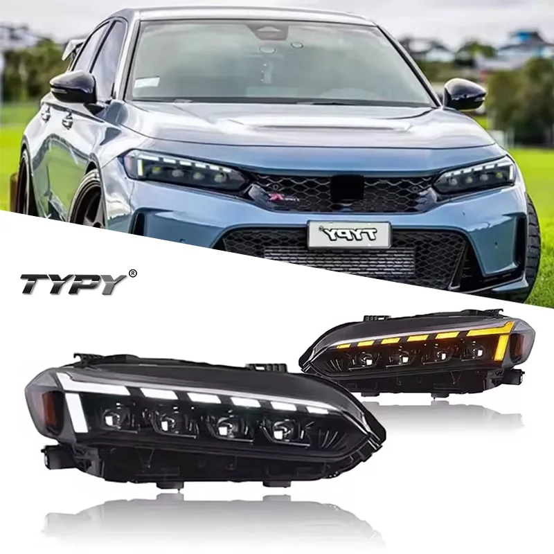 

TYPY Car Headlights For Honda Civic 11th LED Car Lamps Daytime Running Lights Dynamic Turn Signals Car Accessories 2022-2023