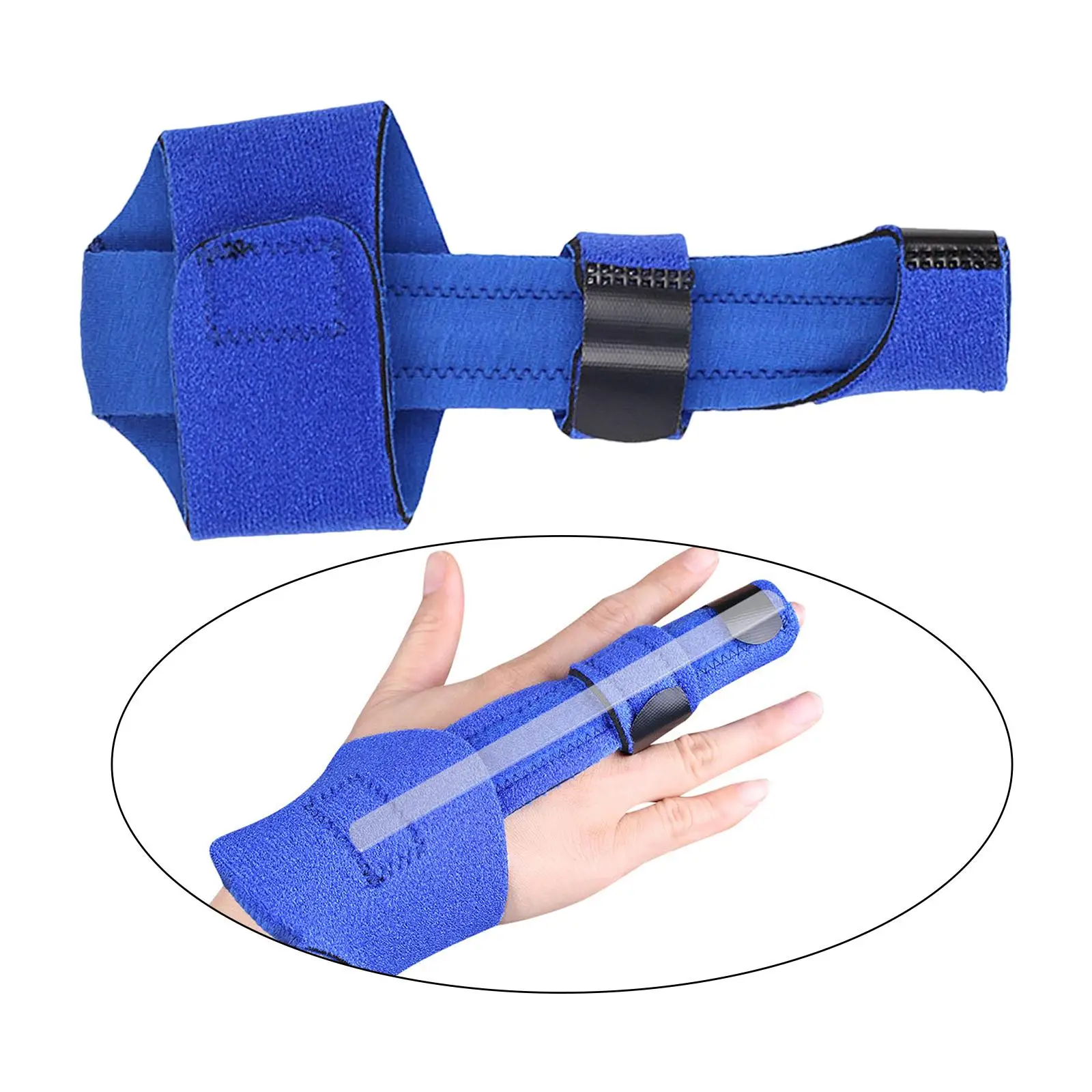 Finger Splint with Wrist Brace,  Protector Guard, Finger Brace, Detachable, Adjustable for  for Index Middle Finger for Sprains