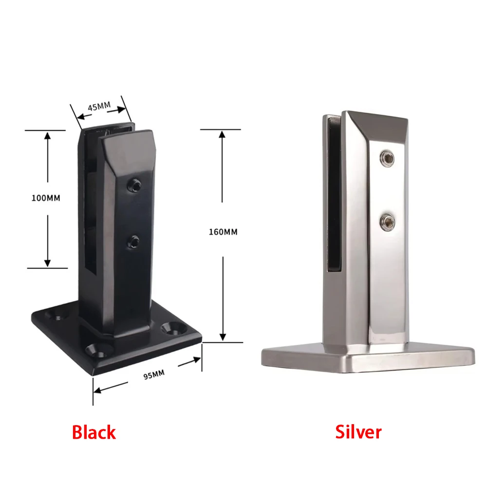 Multifunctional Stainless Steel Fence Clamp No punching Railing Floor Stand Glass Panel Pool Fence Staircase Bracket