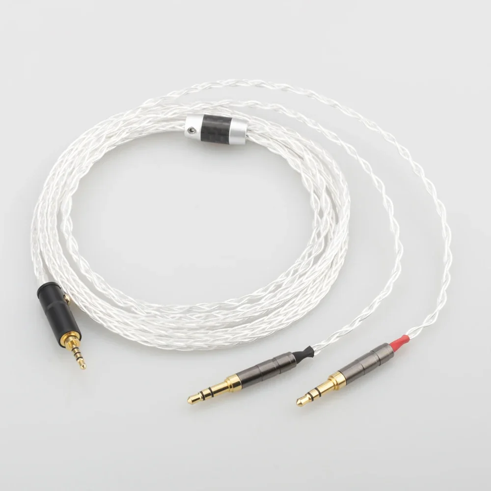 Hi End 8 Cores 7N OCC Silver Plated Sundara Aventho focal elegia t1 t5p D7200 MDR-Z7 2.5/3.5/4.4mm Balance Headphone Cables