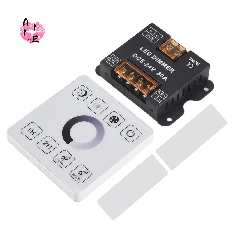 

A11E-RF Wireless Wall- Mounted Touch Panel Dimmer Control RF Wireless Dimmer Control Kit For DC5-24V 30A