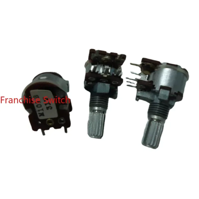 

10PCS Potentiometer 12 Precision With Switch A5KA10K B20K 15 Spline