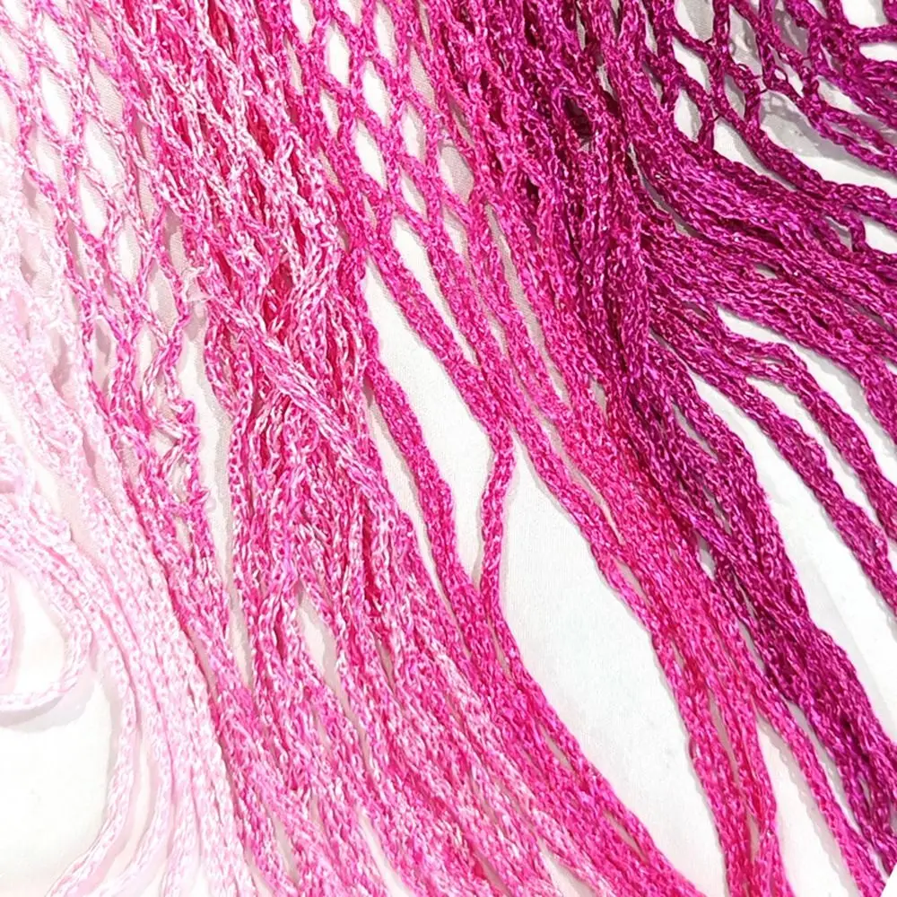 Tassel Patchwork Women Tulle Shawl With Tassel V-Neck Cardigans Evening Prom Cape Hollow Multicolored Mantilla Lace Veil Cosplay