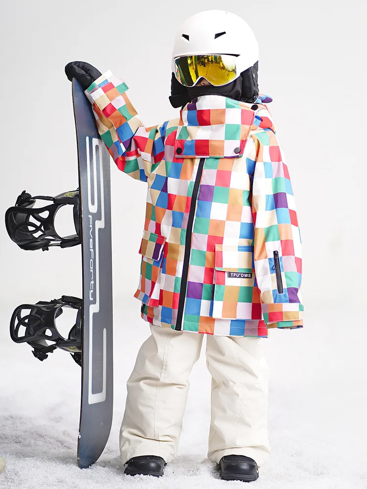 IMGO Professional Children's Ski Suit Set Kid's Snow Wear Waterproof Windproof Thick Warm Winter Outdoor Snowboarding Girls Boys