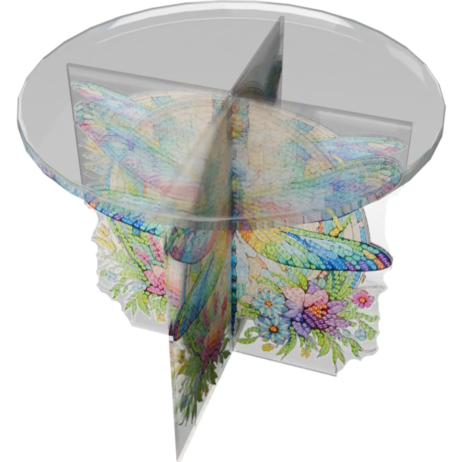 

Акриловая подставка для растений в форме стрекозы с алмазной вышивкой, держатель для горшечных растений