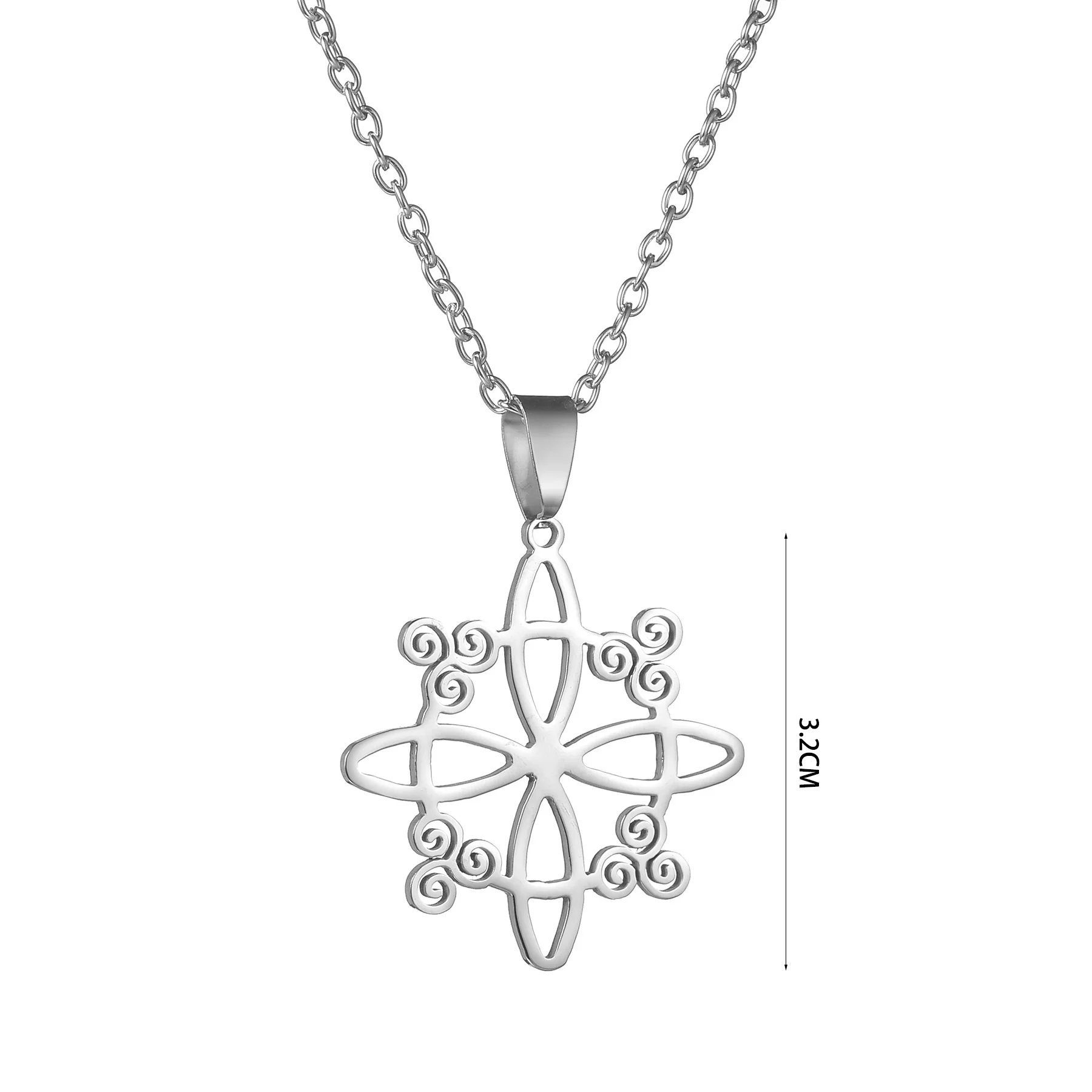 Angel Seal Archangel Metatron Metal Necklace Moon Pendant Yoga Bat Dragon Stainless Steel Pendant Jewelry image 4