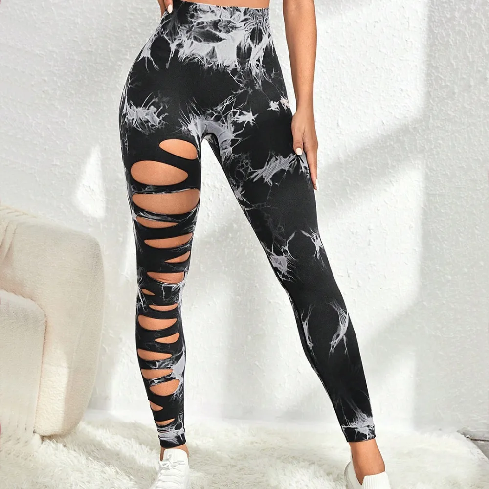 

Comfort High Waist Yoga Leggings Women Hollow Out Long Seamless Trousers Skinny Sweat Absorption Fitness Pants Outwear