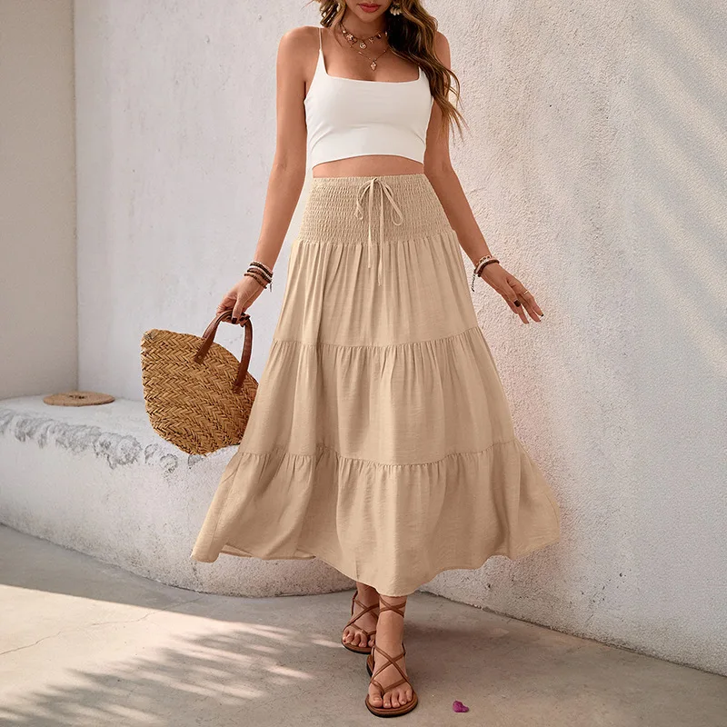 

ropa para mujer skirts for woman 2025 Summe New for woman clothing Casual y2k clothes fashion Vintage holiday long skirt