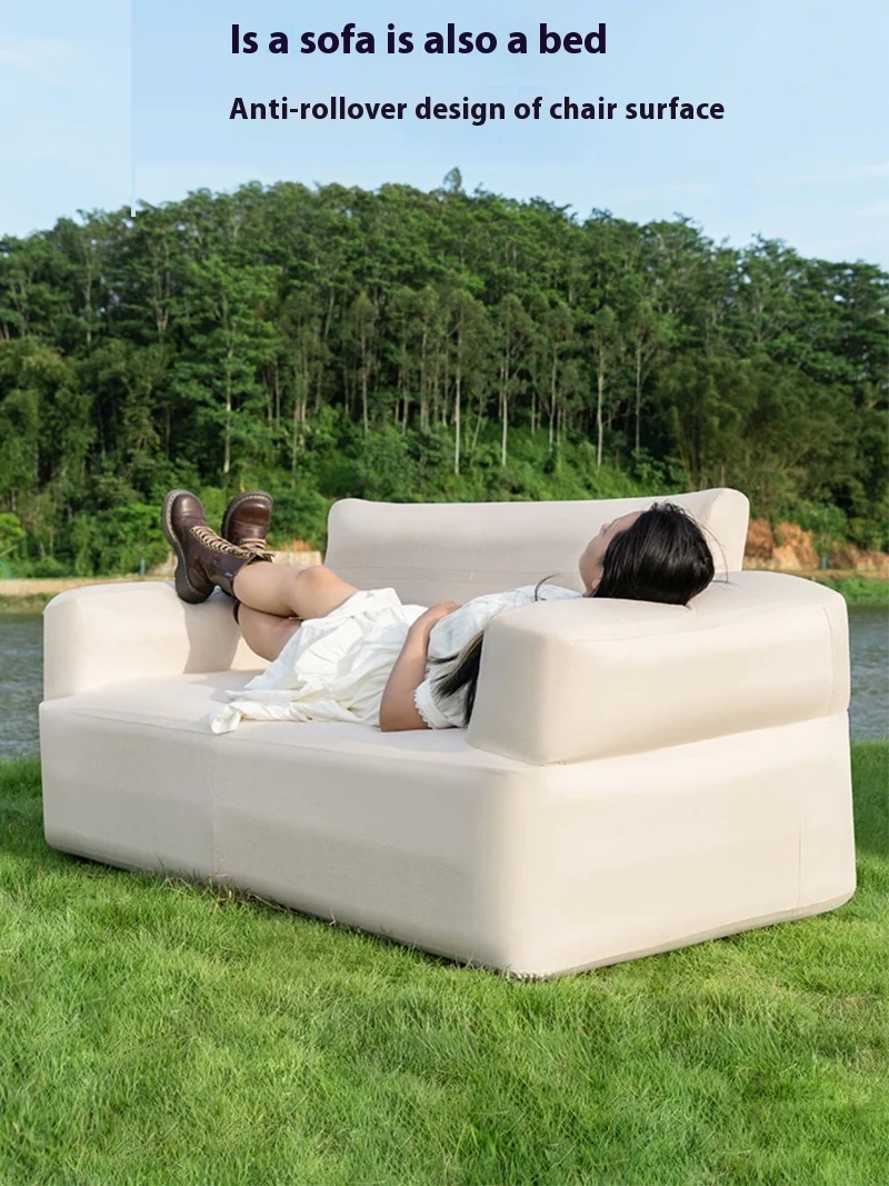 lohas Outdoor Double inflatable Air sofa Portable Water Proof Lazy Sofa for Backyard home Beach Camping Picnic Relaxation chair