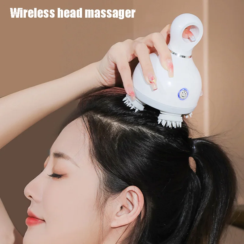 

Electric Handheld Head Massager Meridian Acupoint Kneading Pressure Decompression Relax Portable Scalp Massage Instrument
