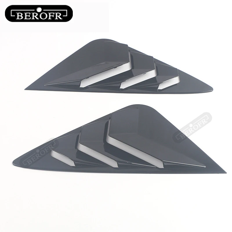 Rear Window Louver Spoiler Vents Cover Trim For Toyota Vesa 2022 ABS Black / Carbon Fiber Look Accessories