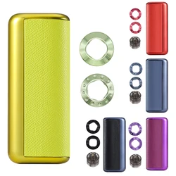 RUORUO Electroplated Plastic+Ring+Leather Case for IQOS ILUMA Prime Cover Bag Holder Pouch Protective for IQOS Accessories