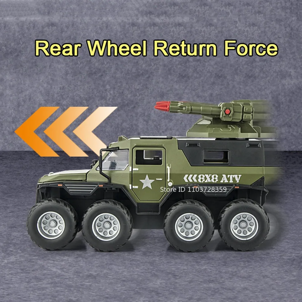 1:32 스케일 Avtoros Shaman Sabertooth 기갑 경찰차 모델 장난감 금속 다이 캐스트 사운드 라이트 도어 열림 뒤로 당겨 소년 선물