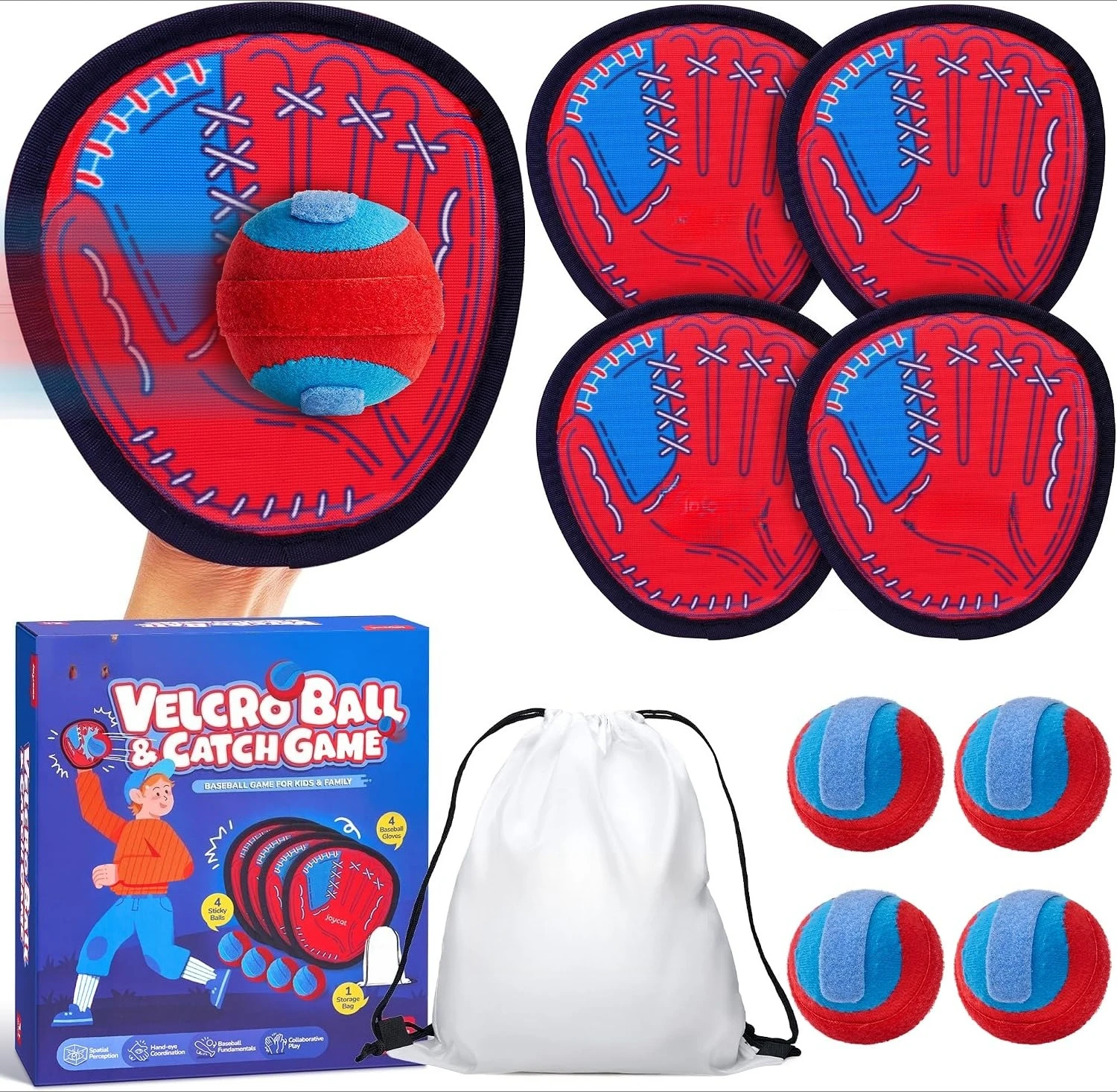 

Sticky Paddle Toss and Catch Ball Game Set for Toddlers Kids, Outdoor Interactive Sports Toy for Backyard Beach Camping Pool Travel, Ideal Birthday Holiday Present for Boys Girls Ages 3 to 12