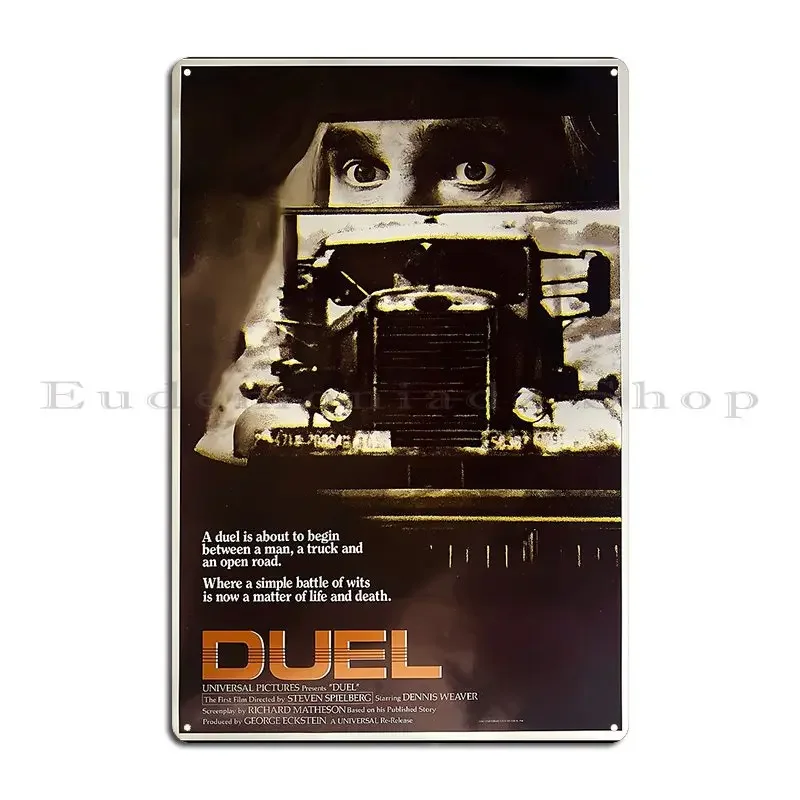 Duel Movie Metal Plaque Custom Pub Bar Classic Wall Decor Tin Sign Poster