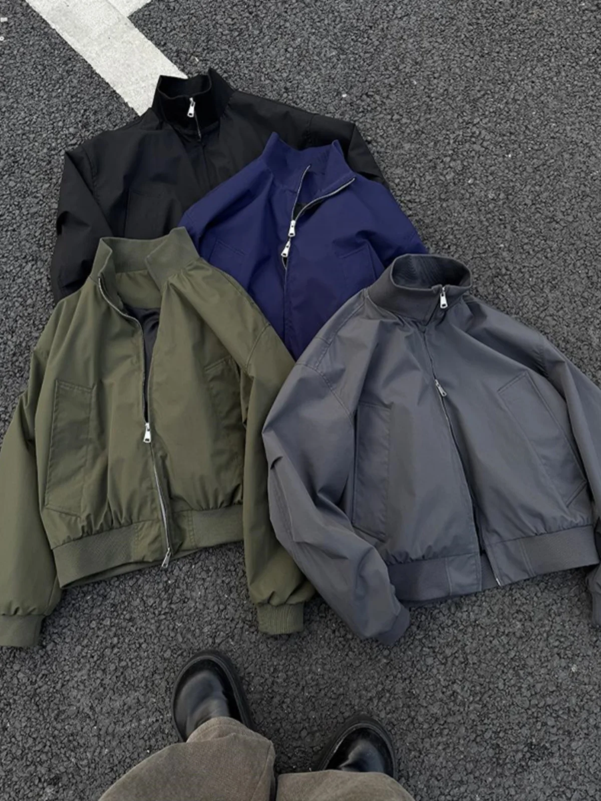 

Мужская демисезонная куртка-бомбер в американском стиле, бейсбольная куртка, уличная одежда, рабочая одежда, куртка с воротником-стойкой, весна-осень