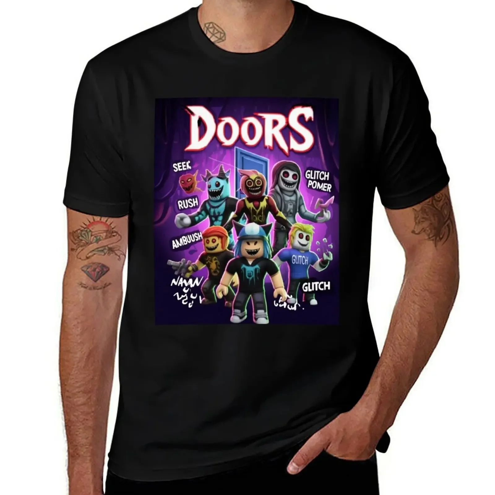 

Doors Caracter T-Shirt korean fashion sports fans funny gifts aesthetic clothes oversized t shirts for men