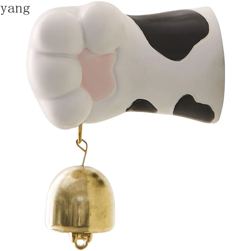 LMM creative cute cow cat claw doorbell entrance door entrance living room good things hanging door ornament