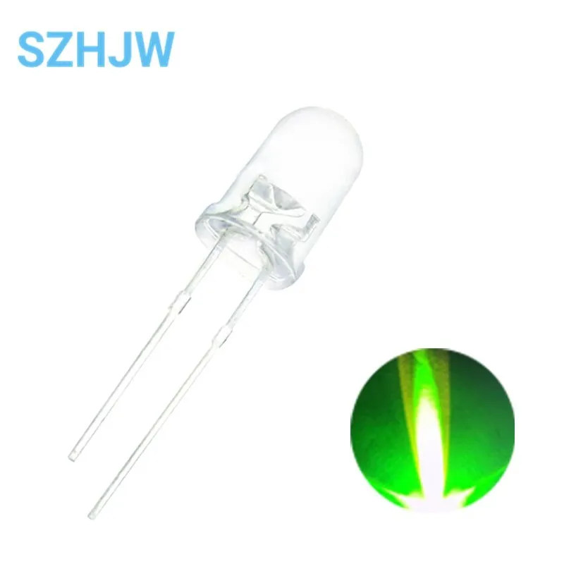 5MM Led white/blue/red/yellow/green/pink/purple light bulbs / 5MM White Colour LED emitting diode F5 White/UV LED