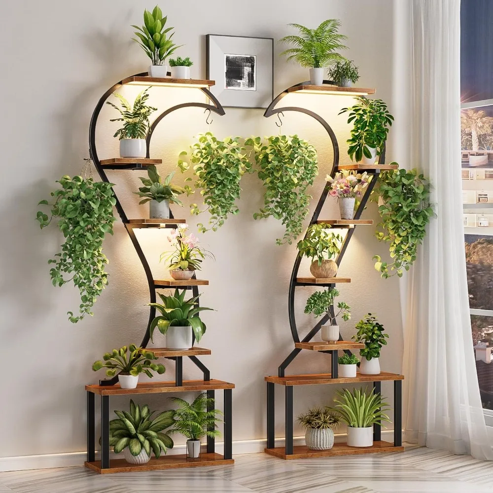 

Plant Stand Indoor with Grow Light,68" Tall Plant Stand for Indoor Plants Multiple, 7 Tiered Metal Plant Shelf